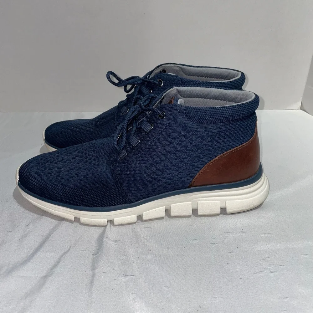 Johnston &‎ Murphy McGuffey Knit Chukka Navy Blue Mens 11M 25-9779 Sneaker Boot